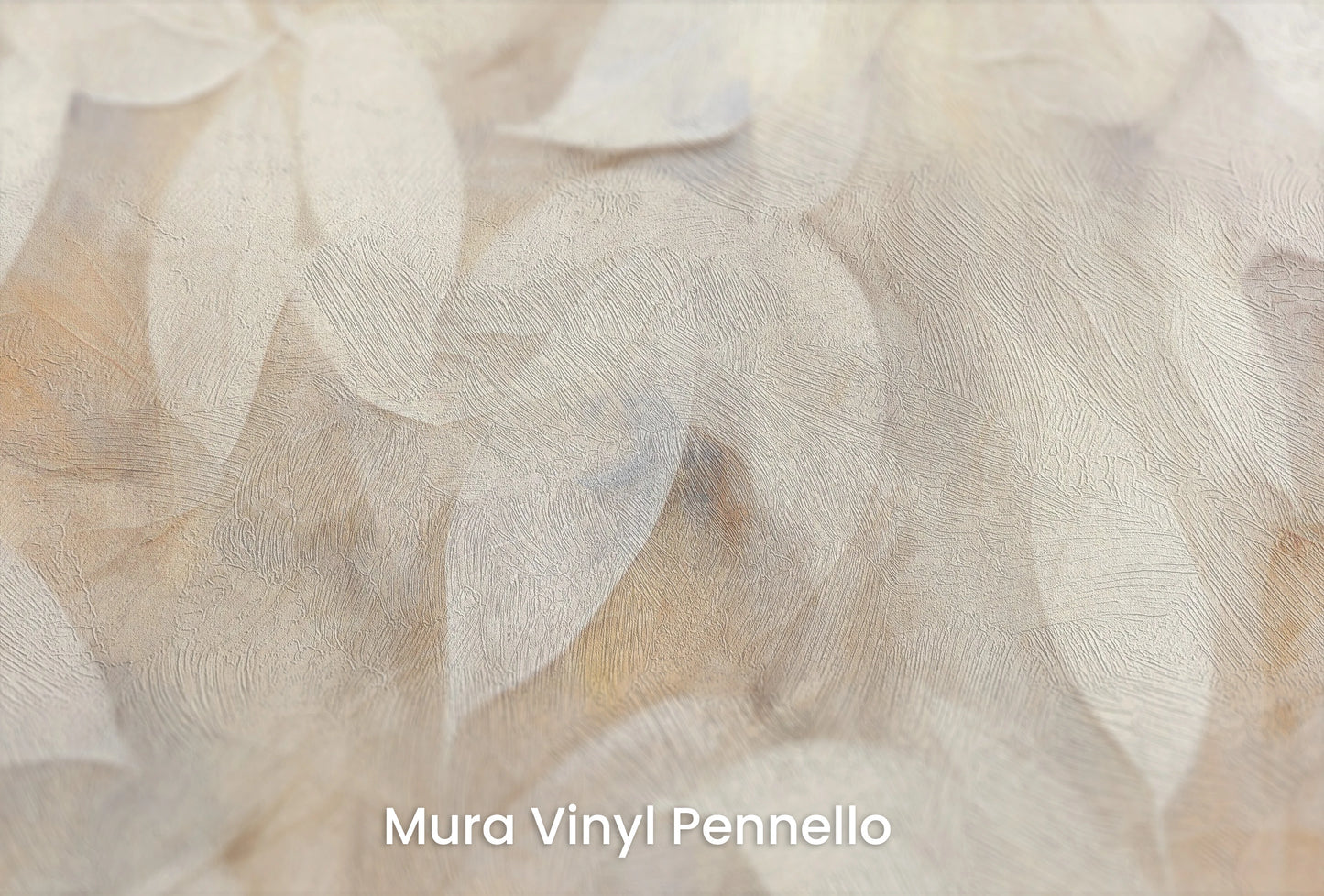 Zbliżenie na artystyczną fototapetę o nazwie Golden Foliage na podłożu Mura Vinyl Pennello - faktura pociągnięć pędzla malarskiego.