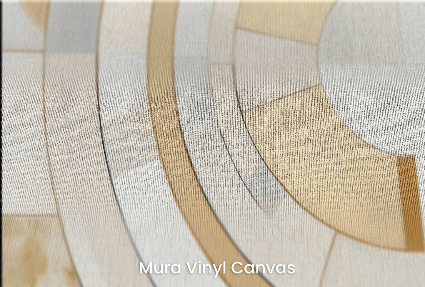 Zbliżenie na artystyczną fototapetę o nazwie GEOMETRIC ELEGANCE IN MONOCHROME na podłożu Mura Vinyl Canvas - faktura naturalnego płótna.