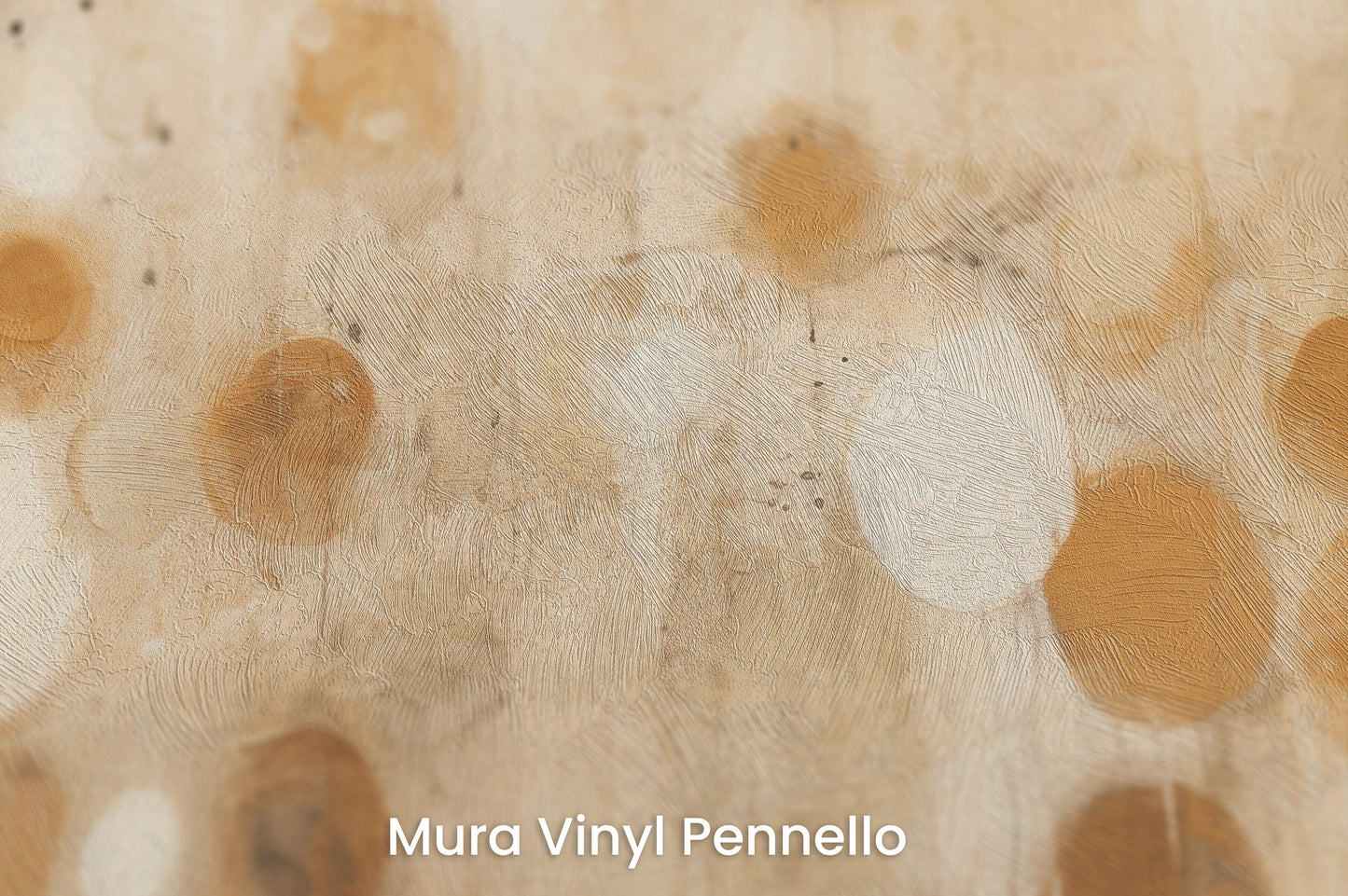 Zbliżenie na artystyczną fototapetę o nazwie AMBIENT ORBITAL ARRAY na podłożu Mura Vinyl Pennello - faktura pociągnięć pędzla malarskiego.