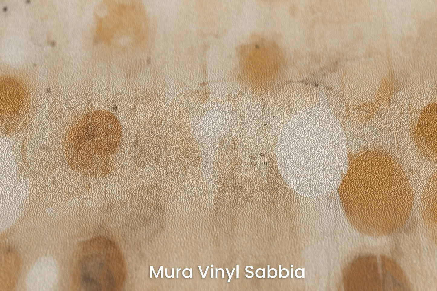 Zbliżenie na artystyczną fototapetę o nazwie AMBIENT ORBITAL ARRAY na podłożu Mura Vinyl Sabbia struktura grubego ziarna piasku.