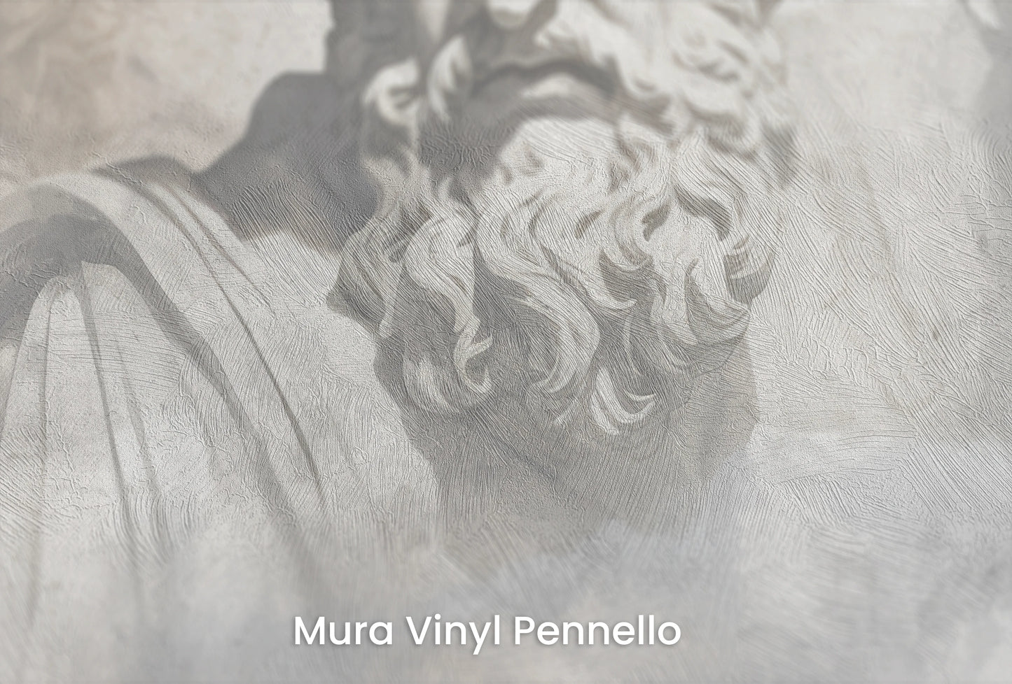 Zbliżenie na artystyczną fototapetę o nazwie Divine Whispers na podłożu Mura Vinyl Pennello - faktura pociągnięć pędzla malarskiego.