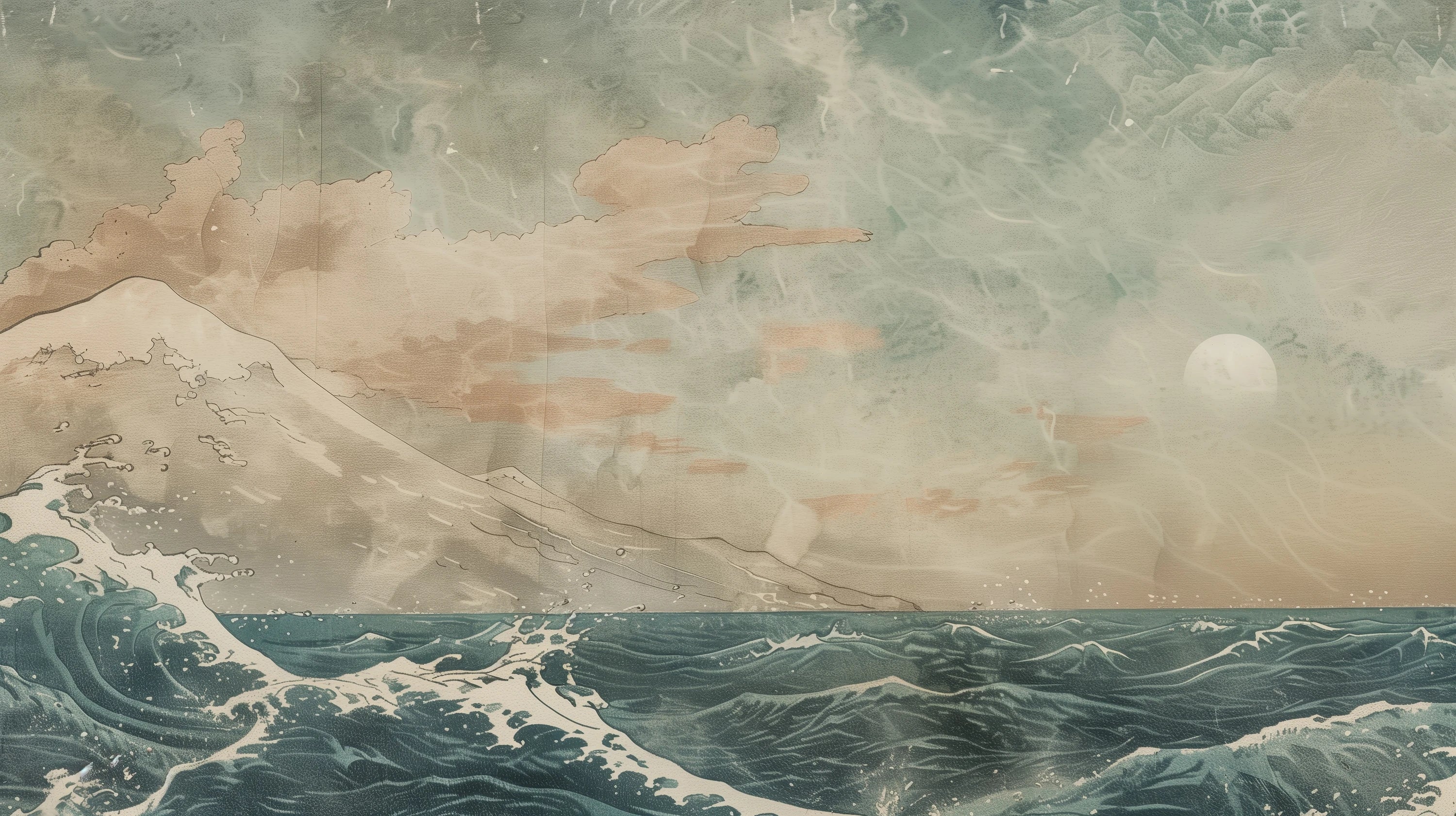 Pattern preview: Prezentacja całego wzoru fototapety o nazwie Celestial Ocean Calm