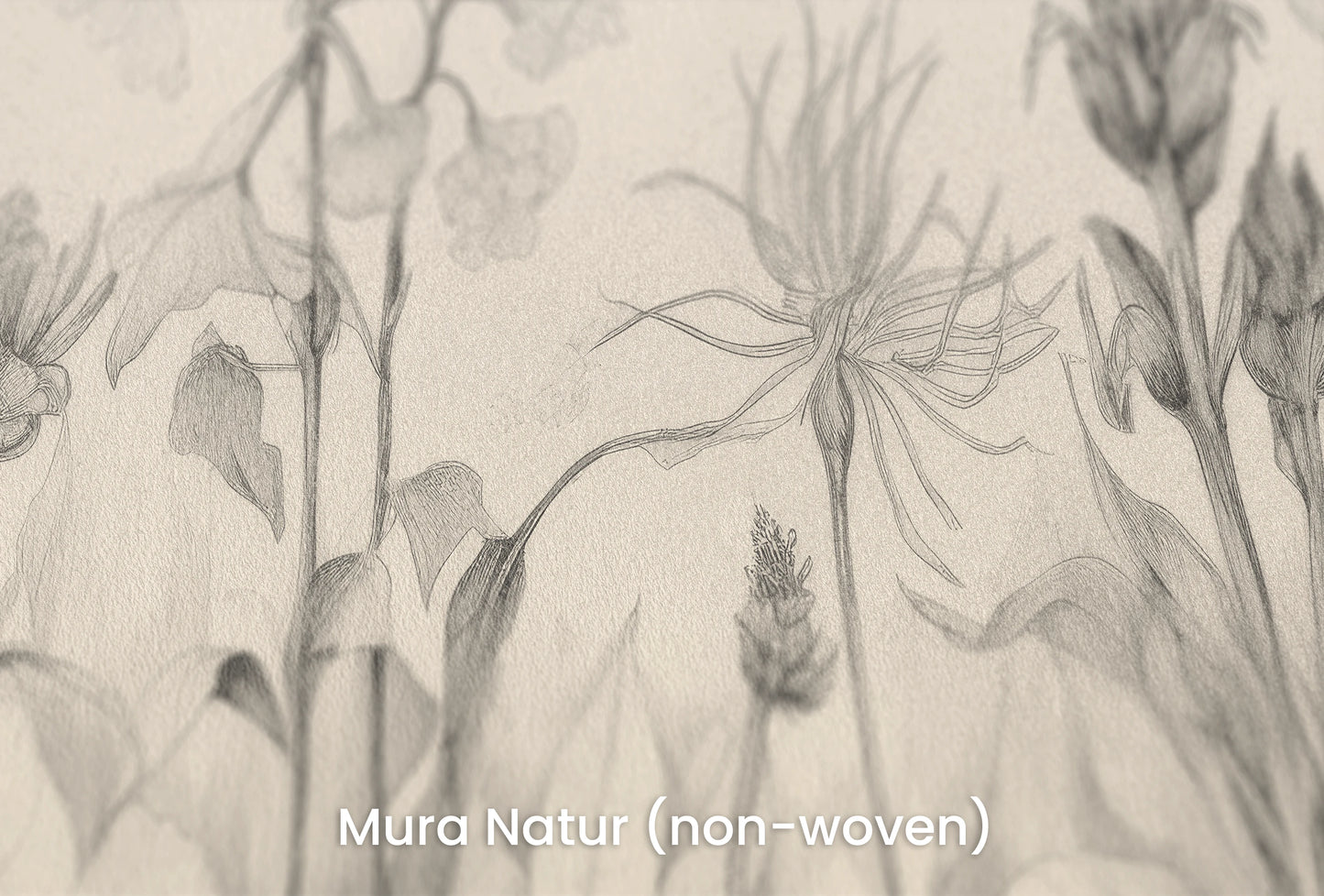 Zbliżenie na artystyczną fototapetę o nazwie Petal Whispers na podłożu Mura Natur (non-woven) - naturalne i ekologiczne podłoże.