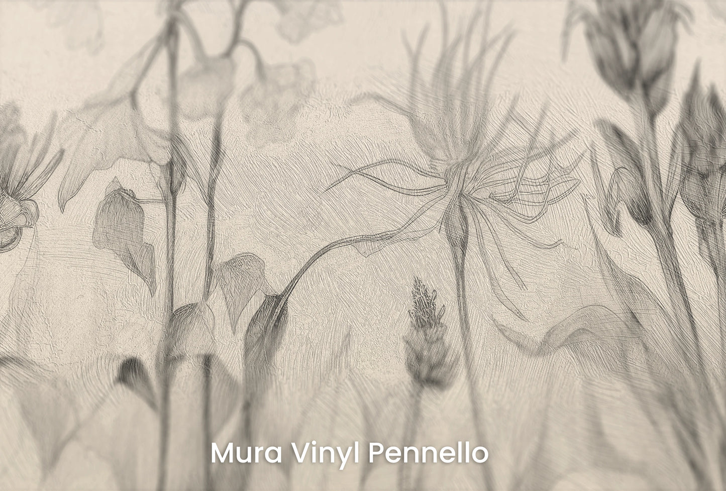 Zbliżenie na artystyczną fototapetę o nazwie Petal Whispers na podłożu Mura Vinyl Pennello - faktura pociągnięć pędzla malarskiego.