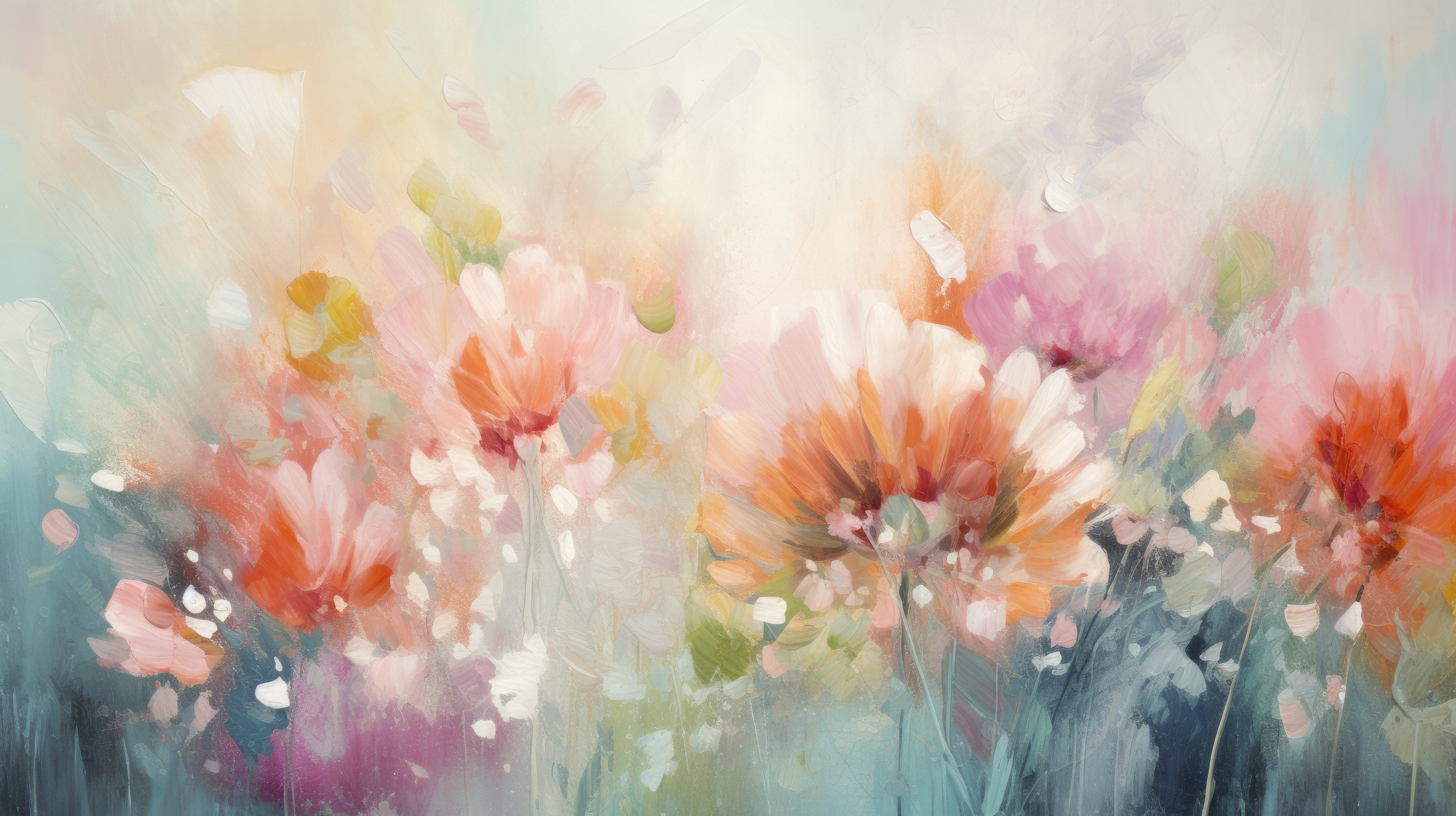 Podgląd wzoru: Prezentacja całego wzoru fototapety o nazwie Pastel Petal Hues