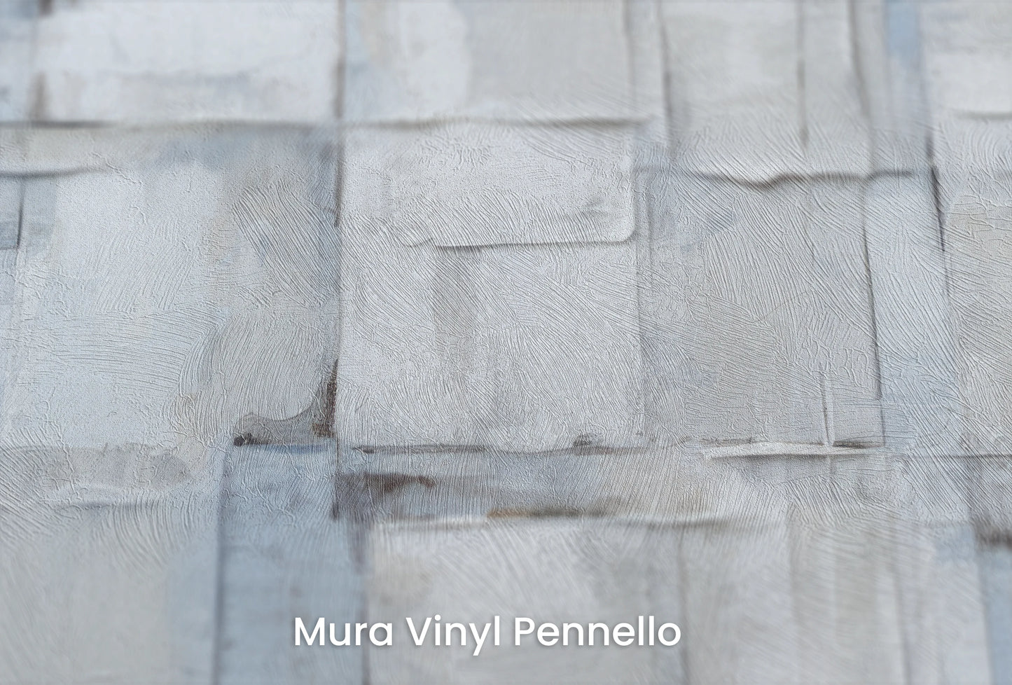 Zbliżenie na artystyczną fototapetę o nazwie Gentle Ice na podłożu Mura Vinyl Pennello - faktura pociągnięć pędzla malarskiego.