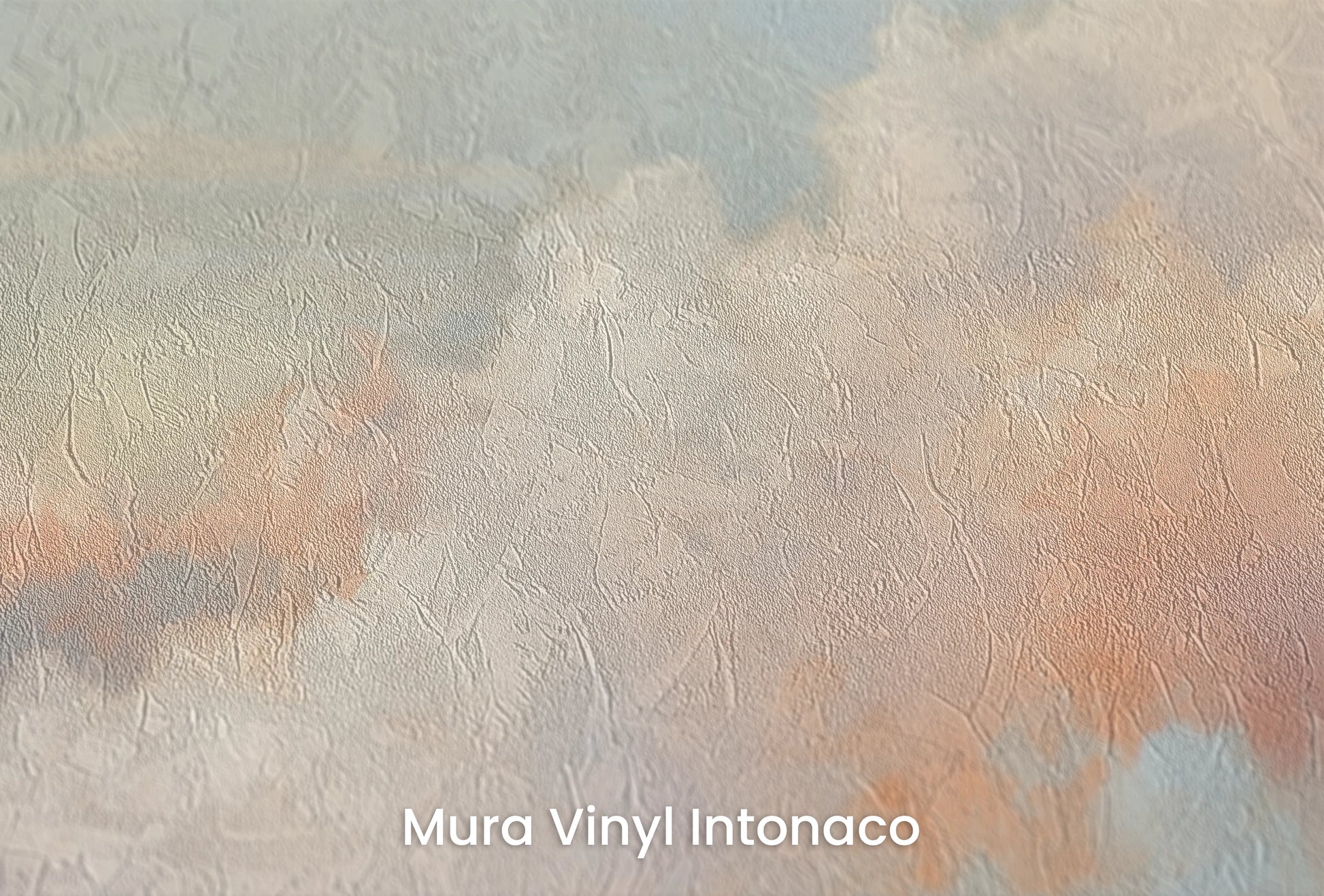 Zbliżenie na artystyczną fototapetę o nazwie Pastel Dream #2 na podłożu Mura Vinyl Intonaco - struktura tartego tynku.