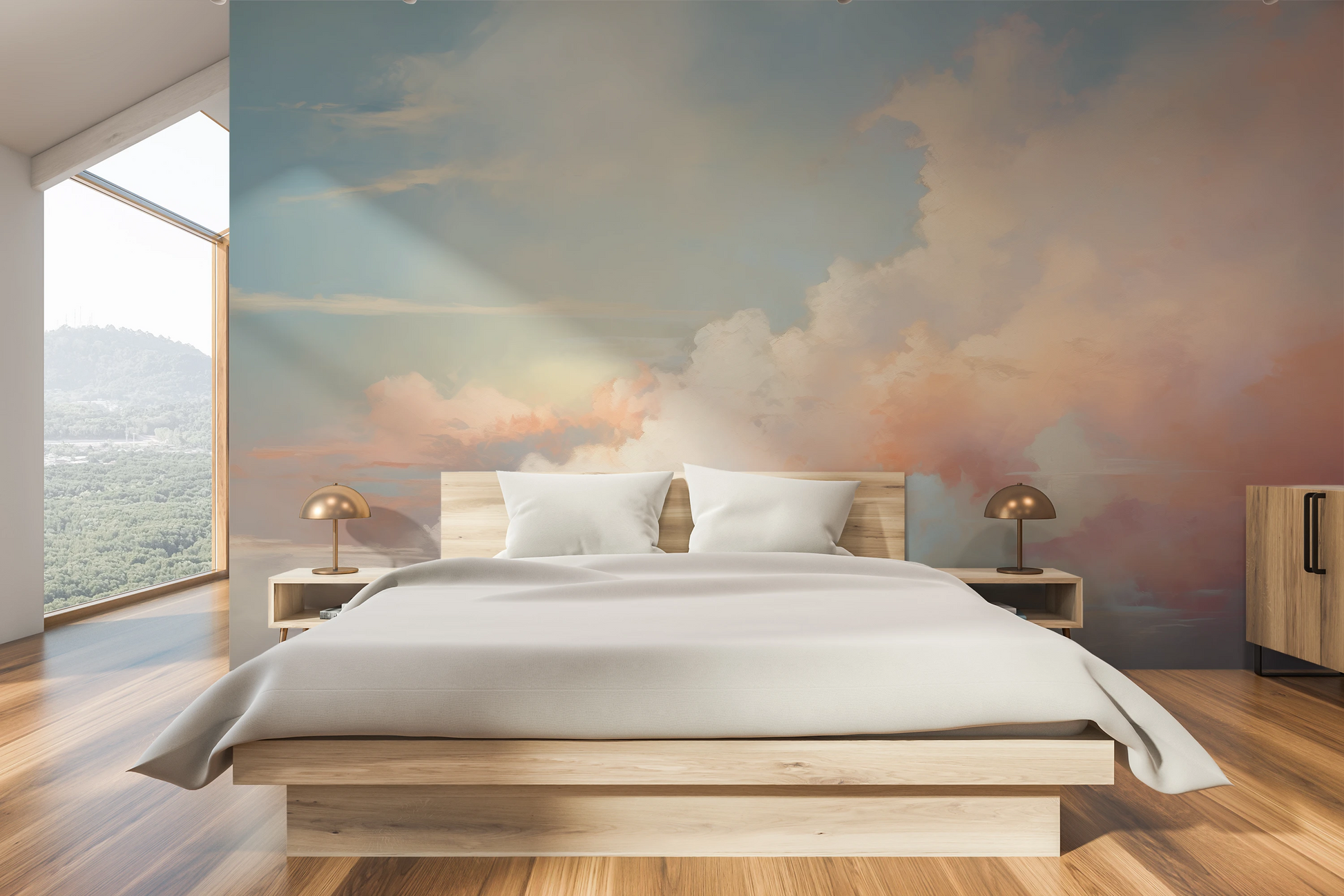 Fototapeta malowana o nazwie Pastel Dream #2 pokazana w aranżacji wnętrza.
