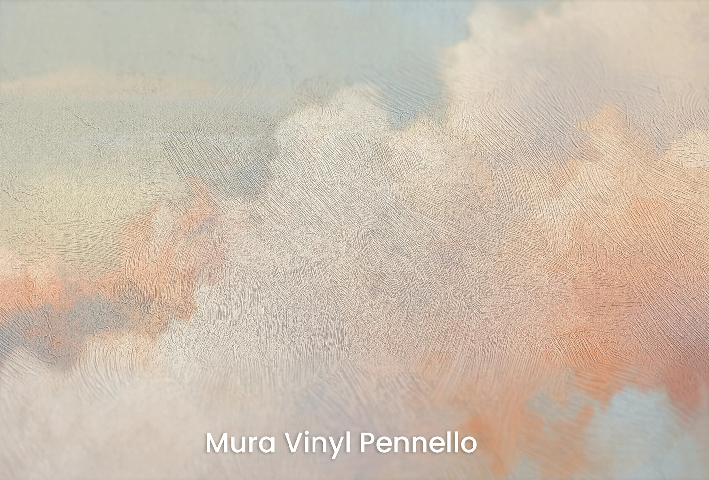 Zbliżenie na artystyczną fototapetę o nazwie Pastel Dream #2 na podłożu Mura Vinyl Pennello - faktura pociągnięć pędzla malarskiego.