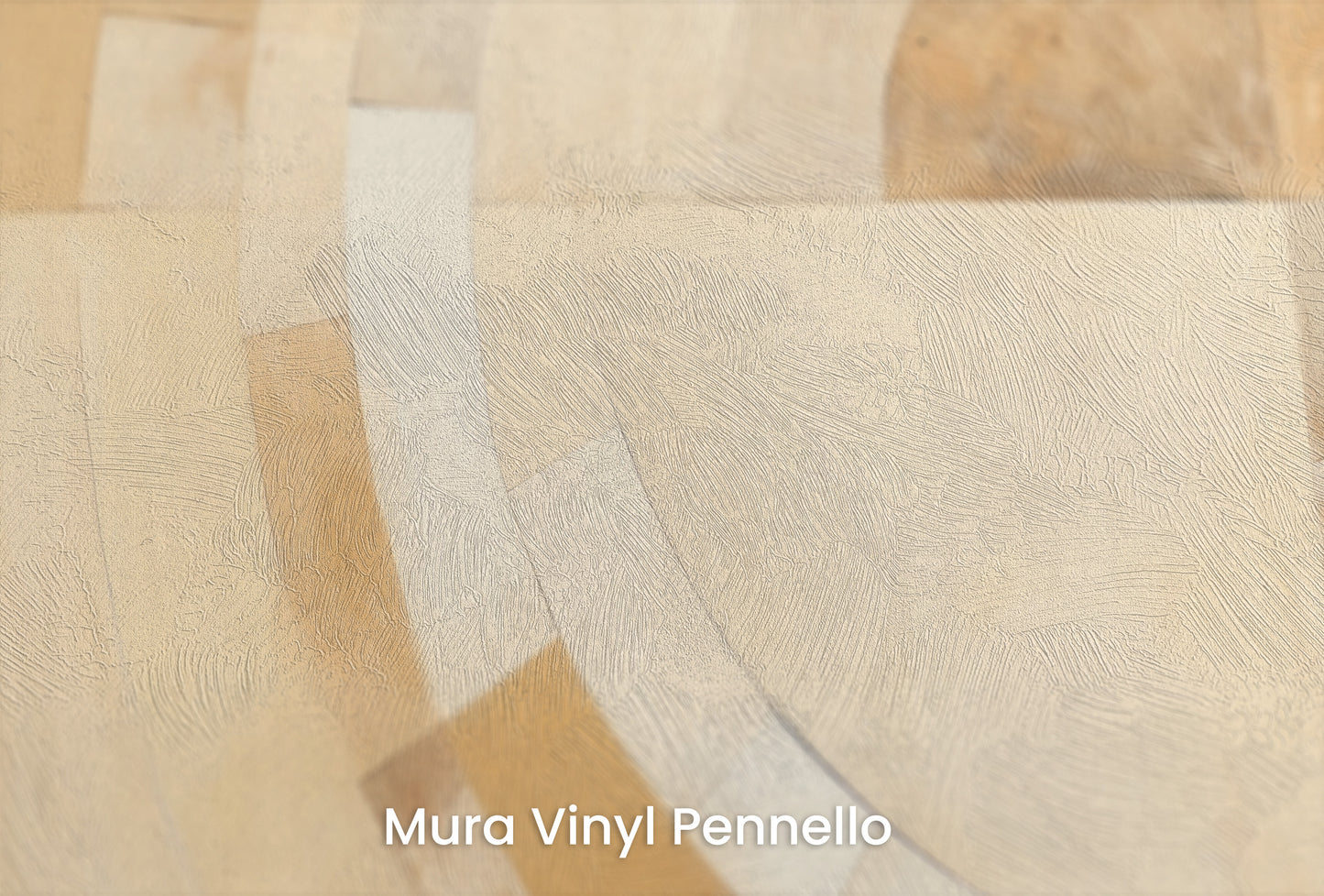 Zbliżenie na artystyczną fototapetę o nazwie WARM TONES SPIRAL FUSION na podłożu Mura Vinyl Pennello - faktura pociągnięć pędzla malarskiego.