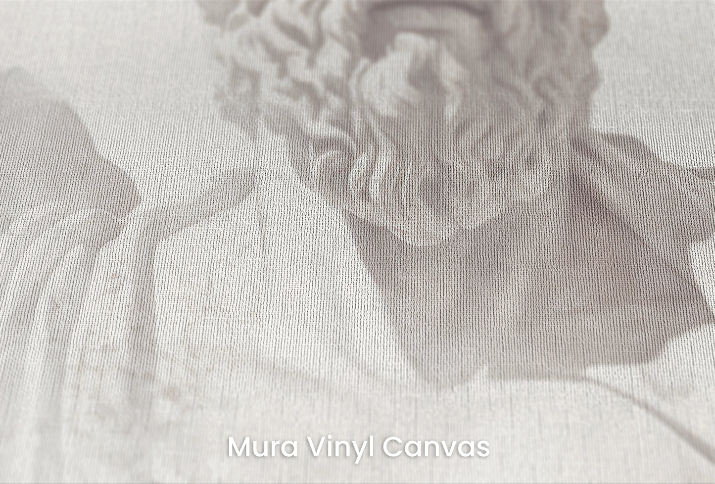 Zbliżenie na artystyczną fototapetę o nazwie Stoic Wisdom Revisited na podłożu Mura Vinyl Canvas - faktura naturalnego płótna.