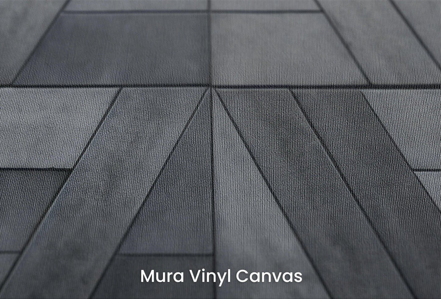 Zbliżenie na artystyczną fototapetę o nazwie Geometric Pathways na podłożu Mura Vinyl Canvas - faktura naturalnego płótna.