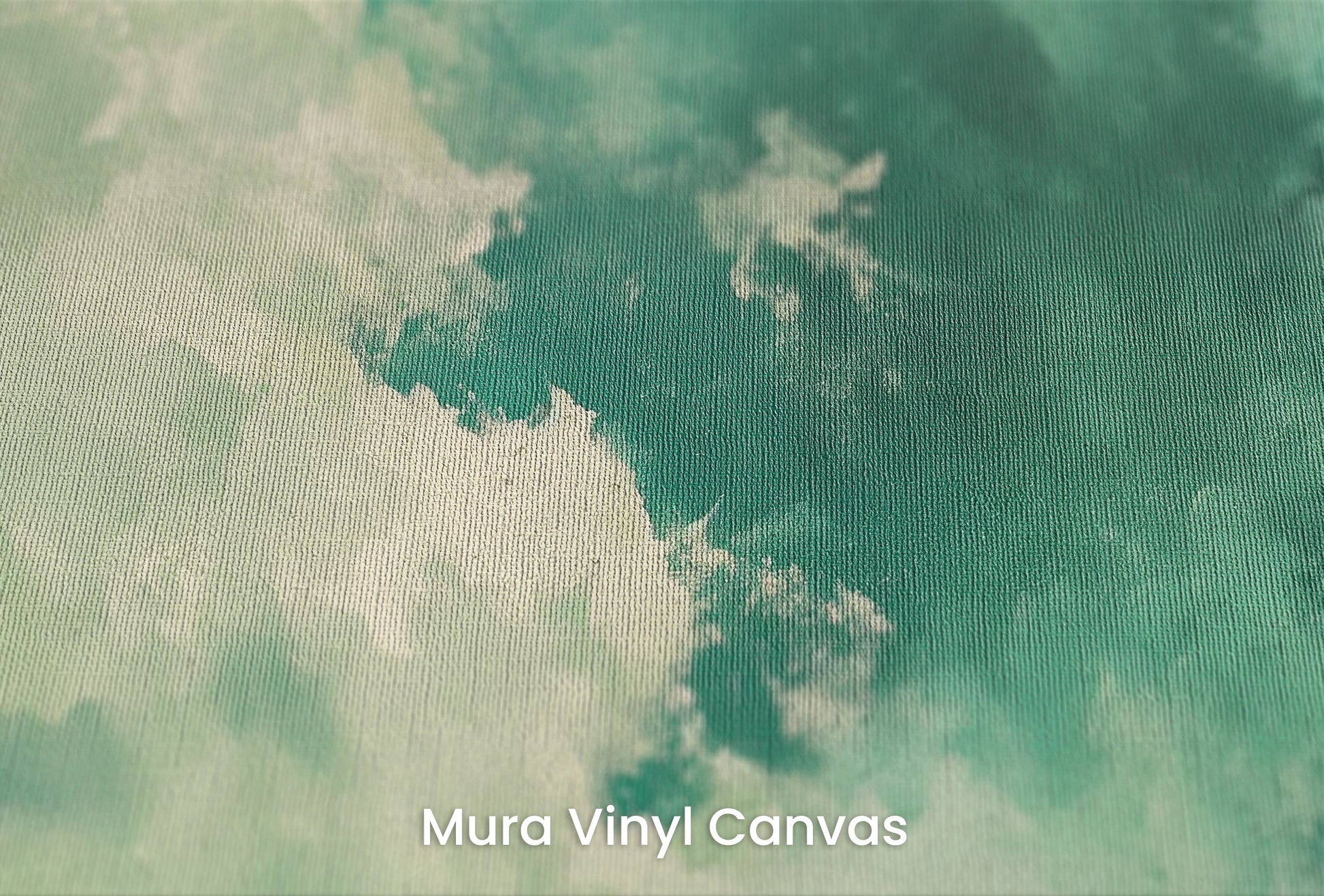 Zbliżenie na artystyczną fototapetę o nazwie Verdant Whisper #2 na podłożu Mura Vinyl Canvas - faktura naturalnego płótna.