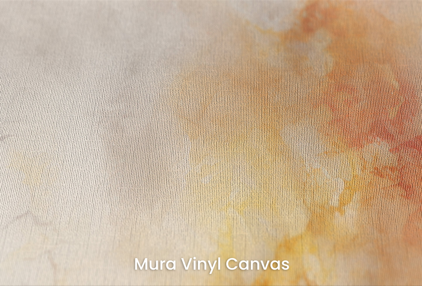 Zbliżenie na artystyczną fototapetę o nazwie NEBULOUS WARMTH na podłożu Mura Vinyl Canvas - faktura naturalnego płótna.