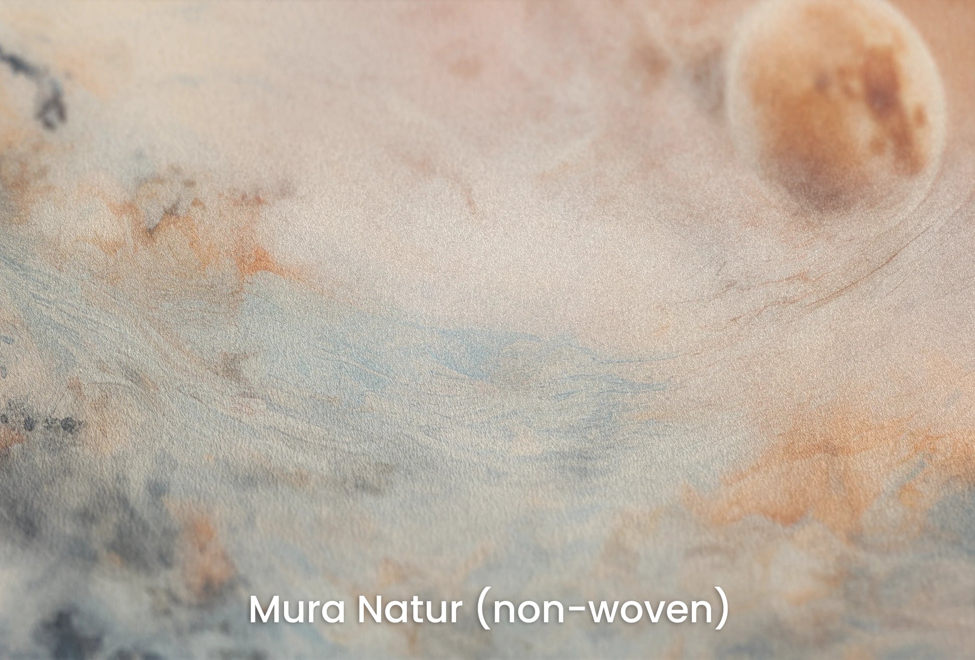 Zbliżenie na artystyczną fototapetę o nazwie Mars' Horizon #2 na podłożu Mura Natur (non-woven) - naturalne i ekologiczne podłoże.