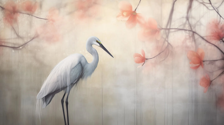 Prezentacja całego wzoru fototapety o nazwie Heron Elegance