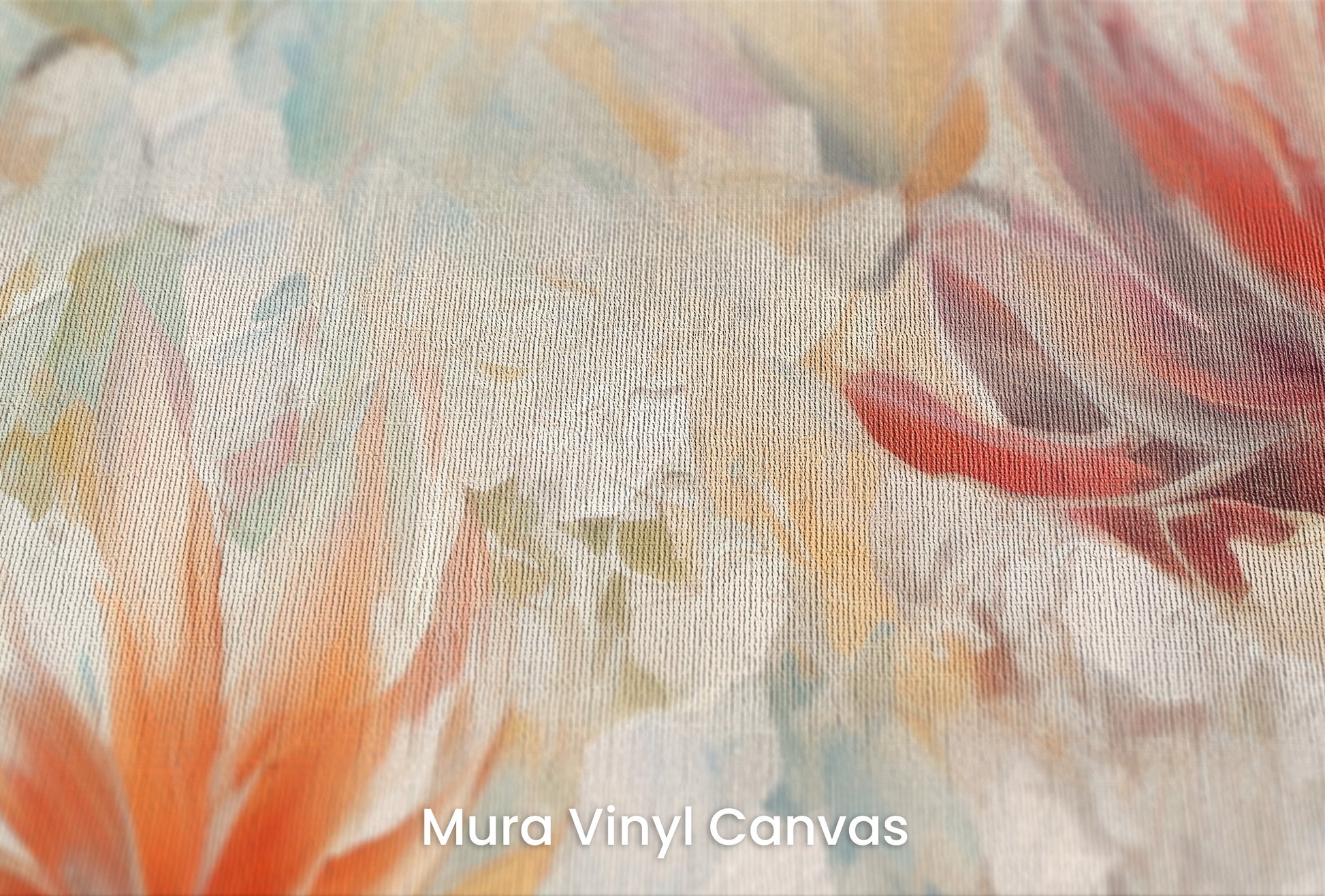 Zbliżenie na artystyczną fototapetę o nazwie Autumn Whisper #7 na podłożu Mura Vinyl Canvas - faktura naturalnego płótna.