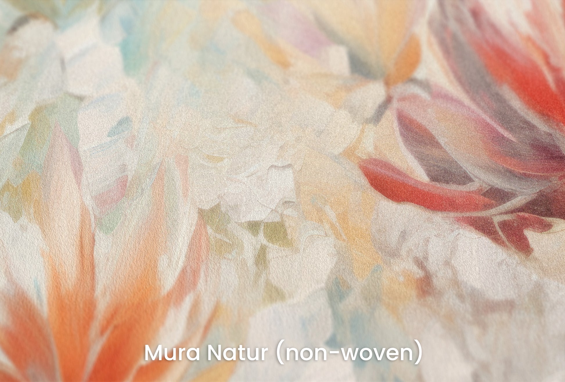 Zbliżenie na artystyczną fototapetę o nazwie Autumn Whisper #7 na podłożu Mura Natur (non-woven) - naturalne i ekologiczne podłoże.