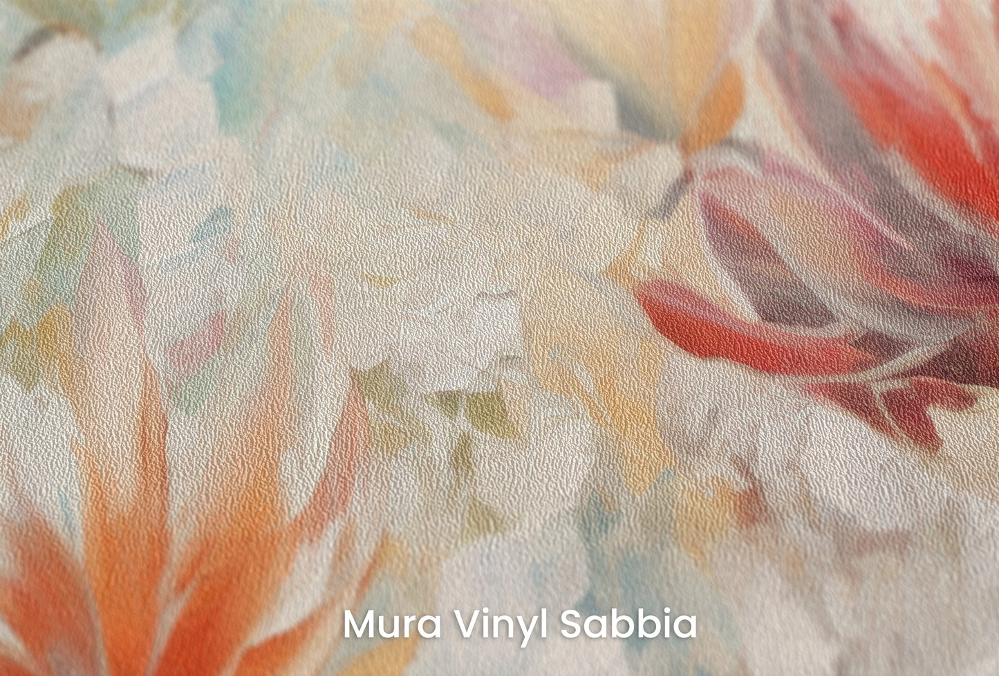 Zbliżenie na artystyczną fototapetę o nazwie Autumn Whisper #7 na podłożu Mura Vinyl Sabbia struktura grubego ziarna piasku.
