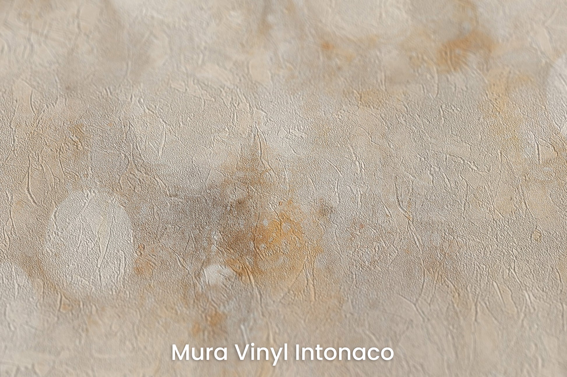 Zbliżenie na artystyczną fototapetę o nazwie TRANQUIL DAWN ORBS na podłożu Mura Vinyl Intonaco - struktura tartego tynku.