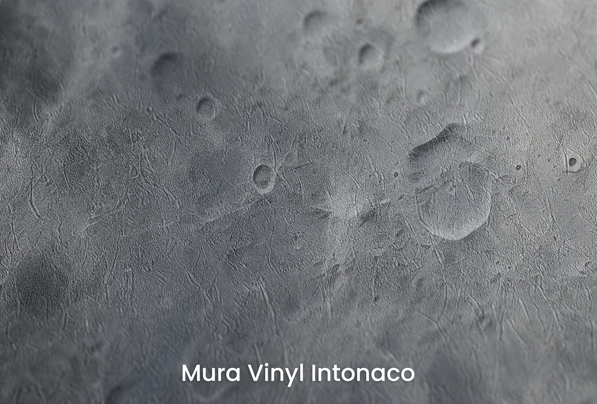Zbliżenie na artystyczną fototapetę o nazwie Moon's Monochrome #2 na podłożu Mura Vinyl Intonaco - struktura tartego tynku.