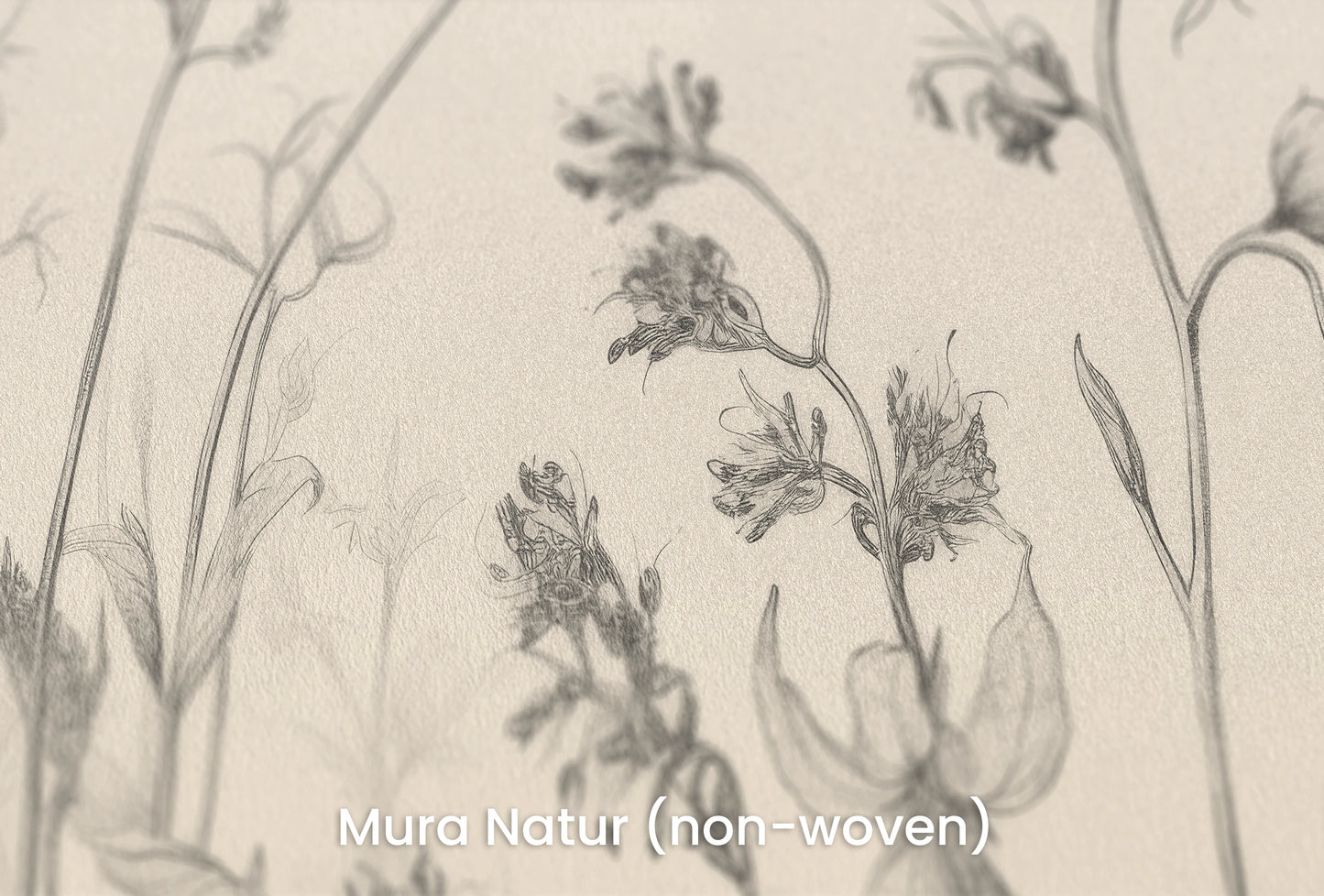 Zbliżenie na artystyczną fototapetę o nazwie Blossom Array na podłożu Mura Natur (non-woven) - naturalne i ekologiczne podłoże.