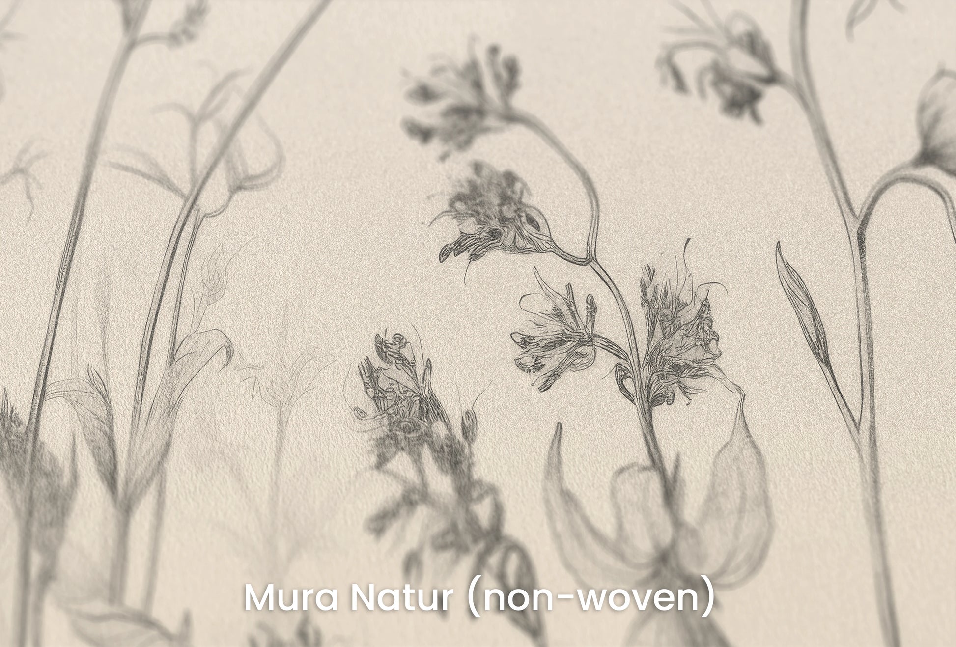 Zbliżenie na artystyczną fototapetę o nazwie Blossom Array na podłożu Mura Natur (non-woven) - naturalne i ekologiczne podłoże.