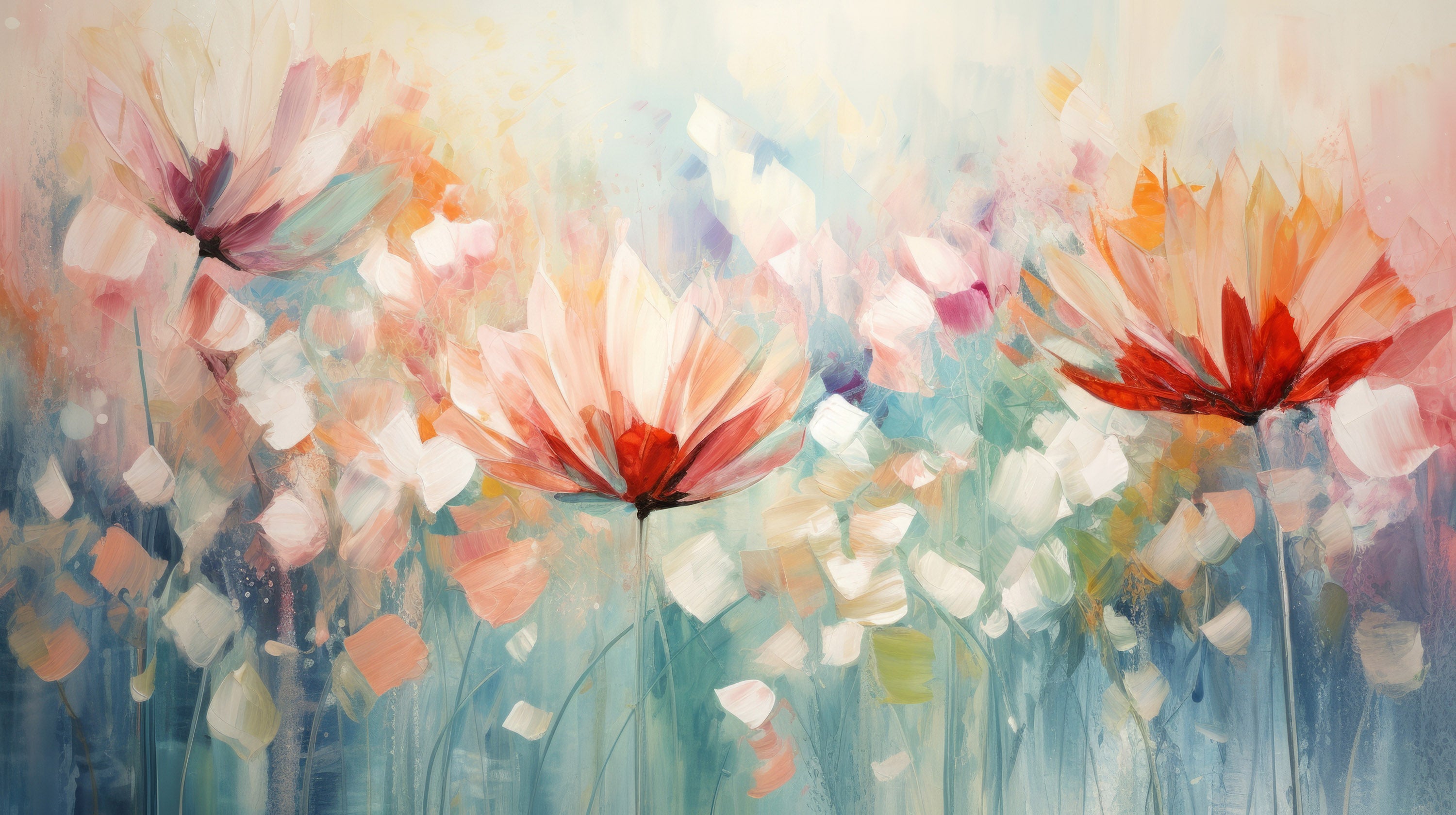 Pattern preview: Prezentacja całego wzoru fototapety o nazwie Serene Flora #3