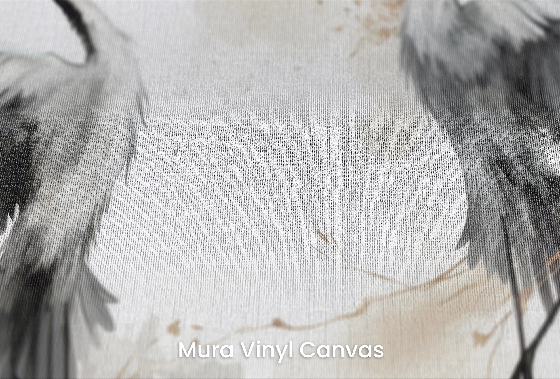 Zbliżenie na artystyczną fototapetę o nazwie Wings of Freedom na podłożu Mura Vinyl Canvas - faktura naturalnego płótna.