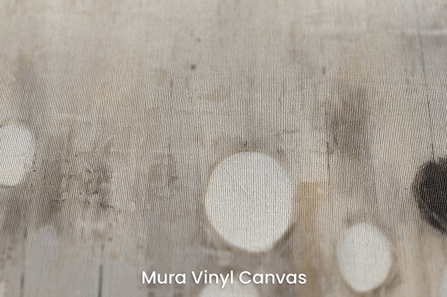 Zbliżenie na artystyczną fototapetę o nazwie MONOCHROME ELEGANCE SPHERES na podłożu Mura Vinyl Canvas - faktura naturalnego płótna.
