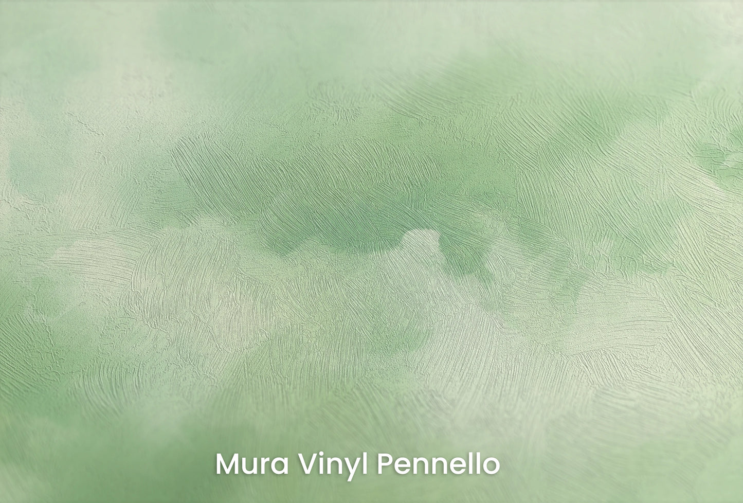Zbliżenie na artystyczną fototapetę o nazwie Mint Serenity na podłożu Mura Vinyl Pennello - faktura pociągnięć pędzla malarskiego.