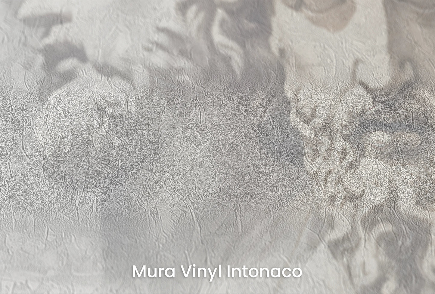 Zbliżenie na artystyczną fototapetę o nazwie Antiquity's Whisper na podłożu Mura Vinyl Intonaco - struktura tartego tynku.