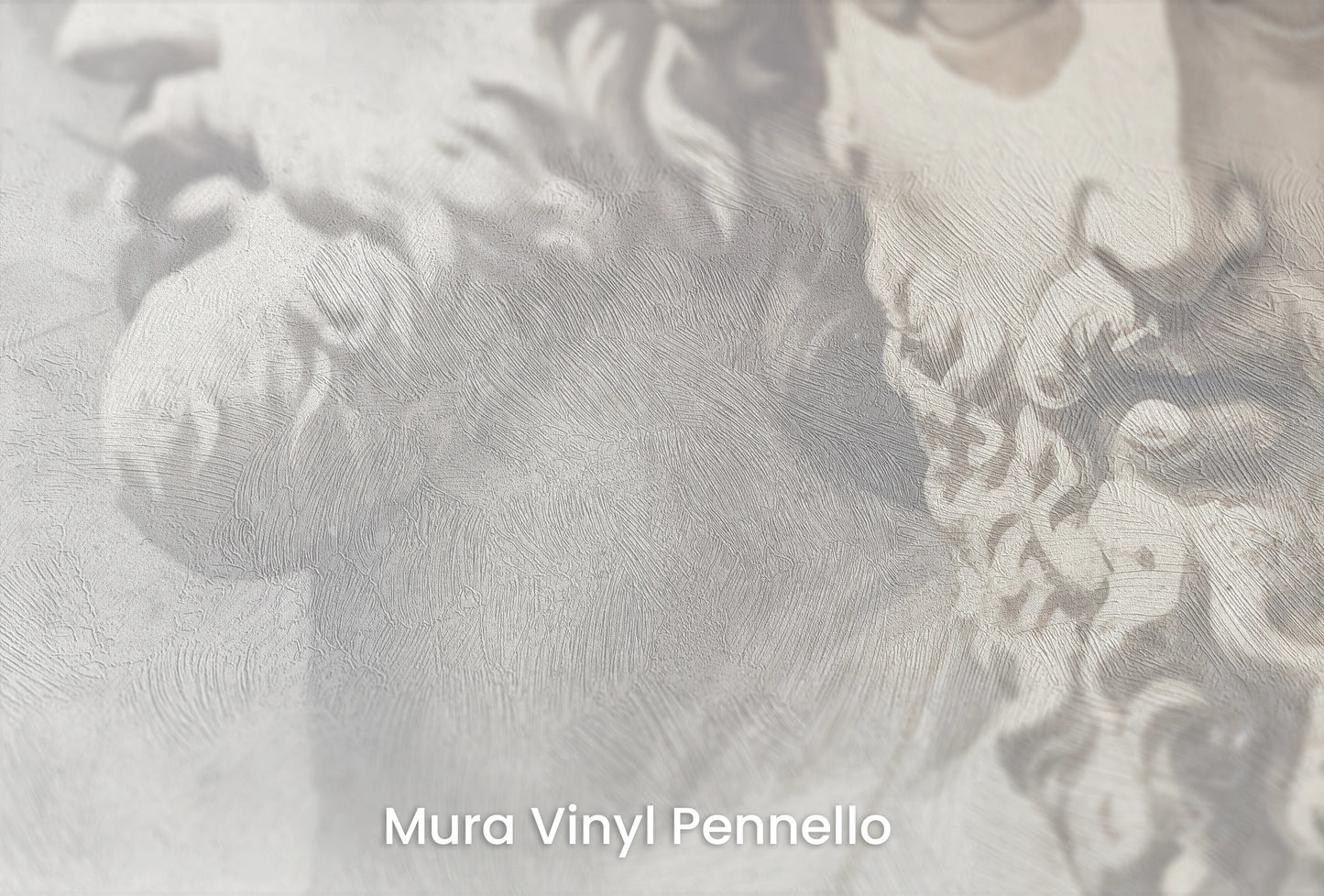 Zbliżenie na artystyczną fototapetę o nazwie Antiquity's Whisper na podłożu Mura Vinyl Pennello - faktura pociągnięć pędzla malarskiego.