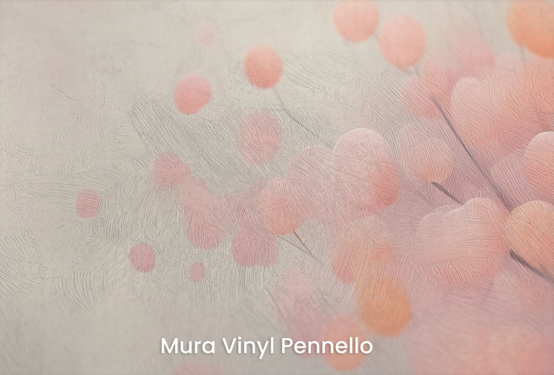 Zbliżenie na artystyczną fototapetę o nazwie Autumn Berries na podłożu Mura Vinyl Pennello - faktura pociągnięć pędzla malarskiego.
