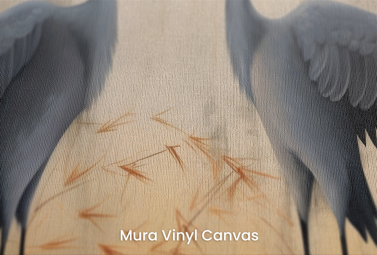 Zbliżenie na artystyczną fototapetę o nazwie Tranquil Symphony na podłożu Mura Vinyl Canvas - faktura naturalnego płótna.