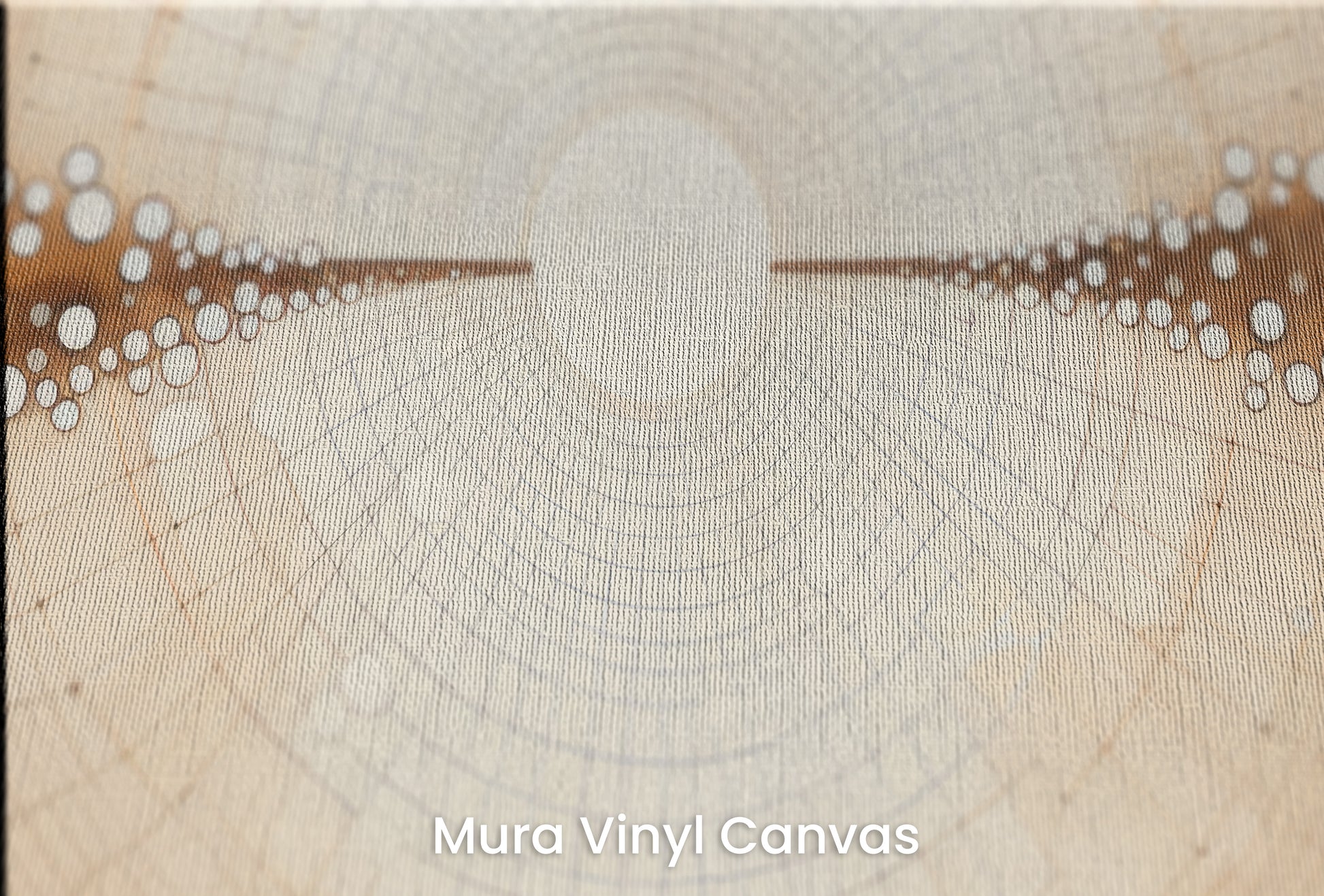Zbliżenie na artystyczną fototapetę o nazwie COSMIC BRIDGE IN WOODSY SPHERES na podłożu Mura Vinyl Canvas - faktura naturalnego płótna.
