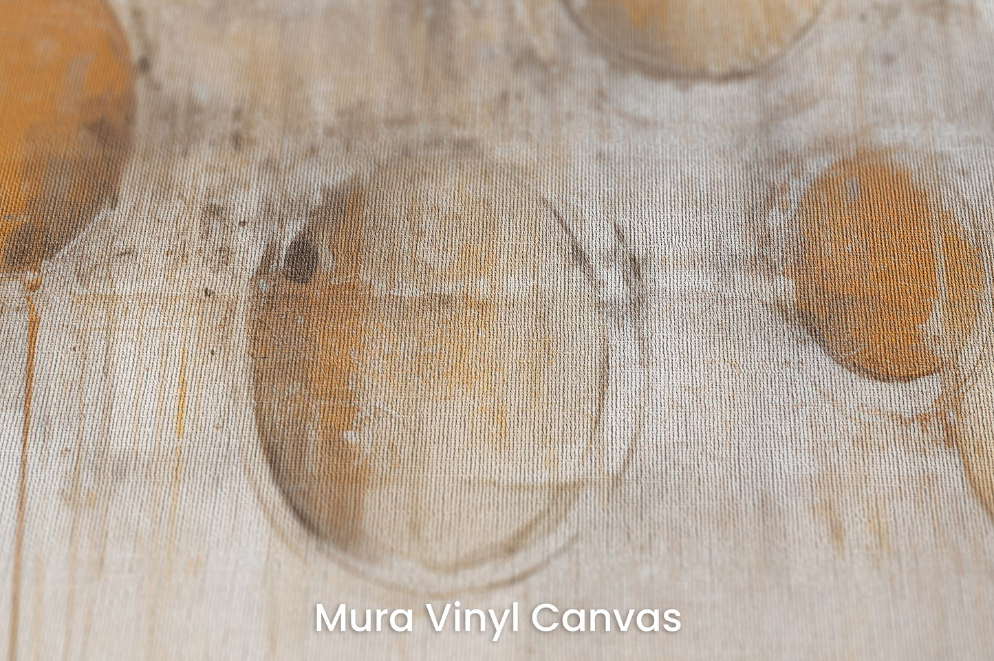Zbliżenie na artystyczną fototapetę o nazwie AURORA CASCADE CIRCLES na podłożu Mura Vinyl Canvas - faktura naturalnego płótna.