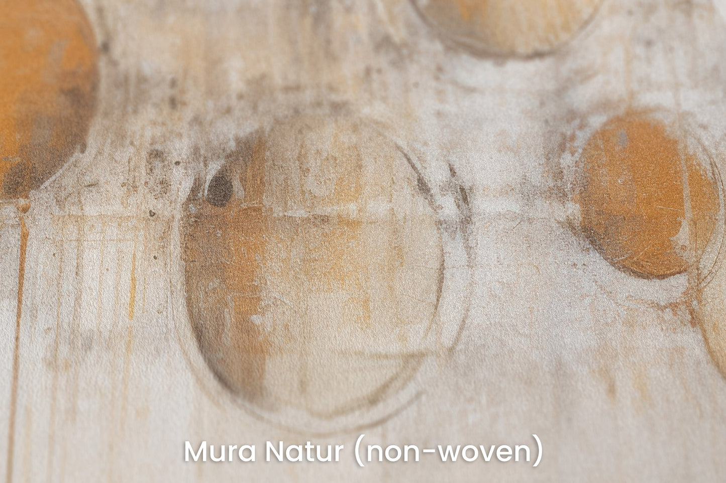 Zbliżenie na artystyczną fototapetę o nazwie AURORA CASCADE CIRCLES na podłożu Mura Natur (non-woven) - naturalne i ekologiczne podłoże.