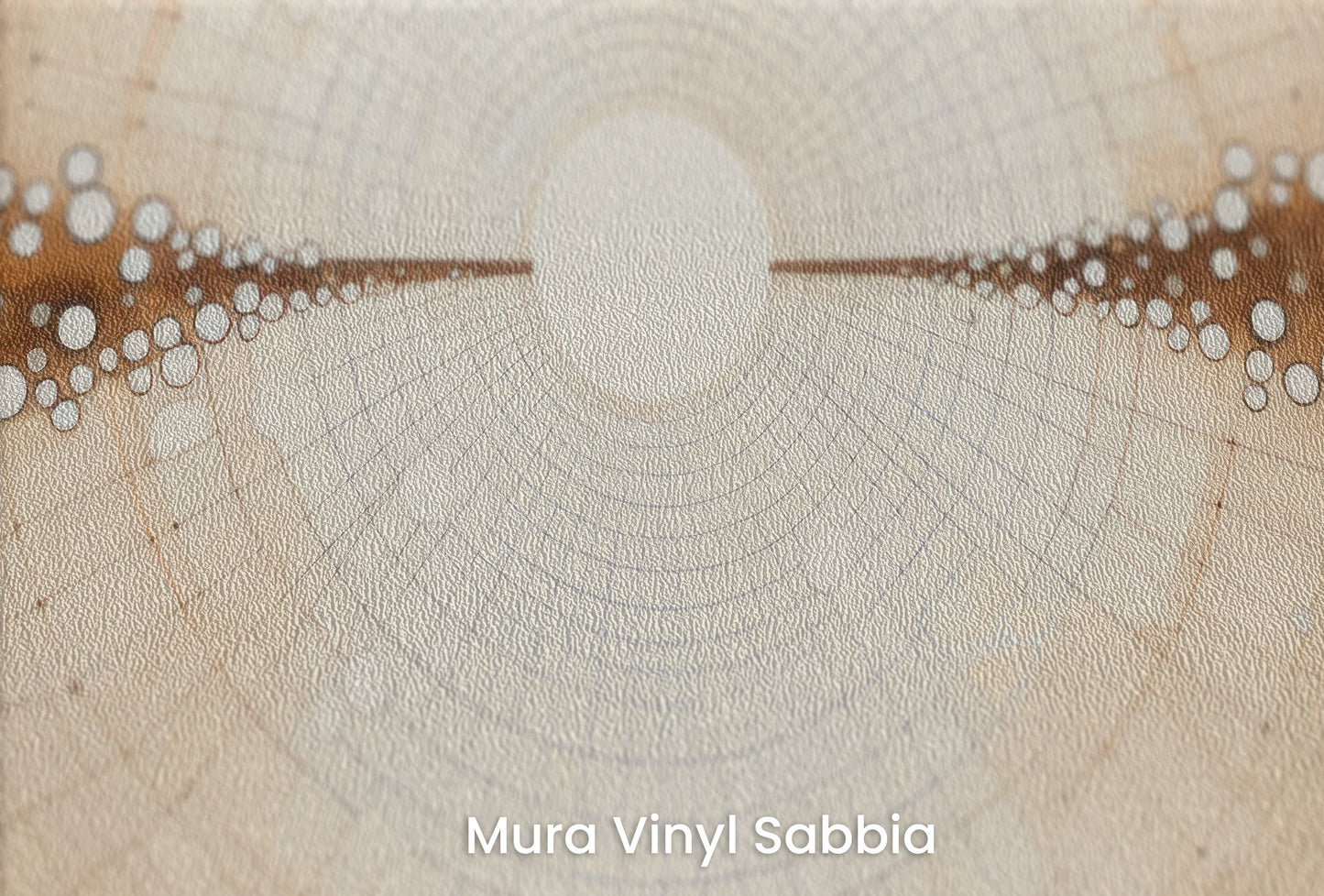 Zbliżenie na artystyczną fototapetę o nazwie COSMIC BRIDGE IN WOODSY SPHERES na podłożu Mura Vinyl Sabbia struktura grubego ziarna piasku.