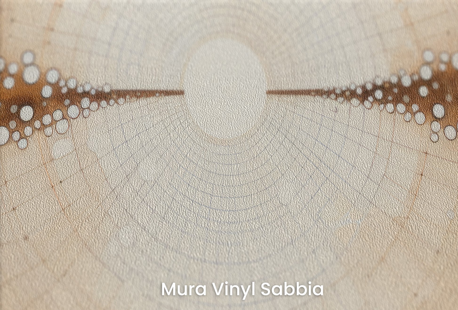 Zbliżenie na artystyczną fototapetę o nazwie COSMIC BRIDGE IN WOODSY SPHERES na podłożu Mura Vinyl Sabbia struktura grubego ziarna piasku.