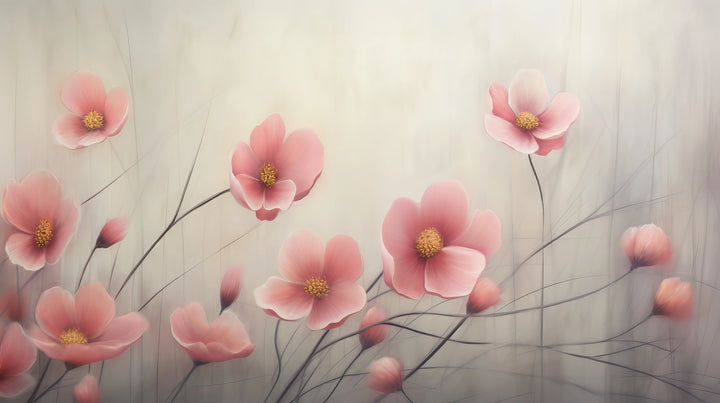 Prezentacja całego wzoru fototapety o nazwie Delicate Bloom