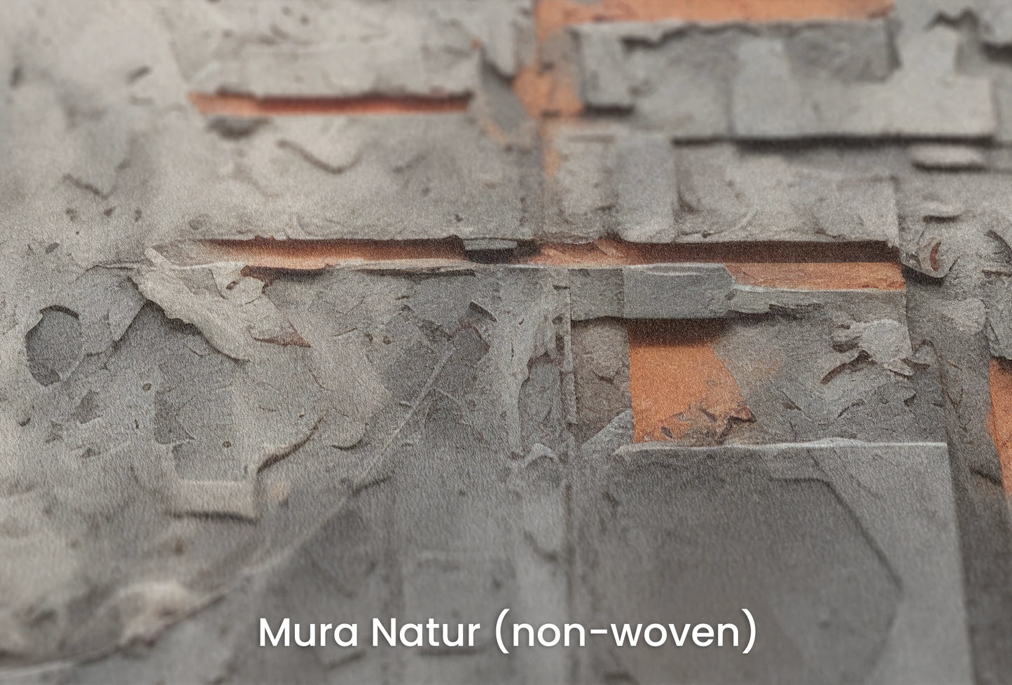 Zbliżenie na artystyczną fototapetę o nazwie Lunar Concrete na podłożu Mura Natur (non-woven) - naturalne i ekologiczne podłoże.