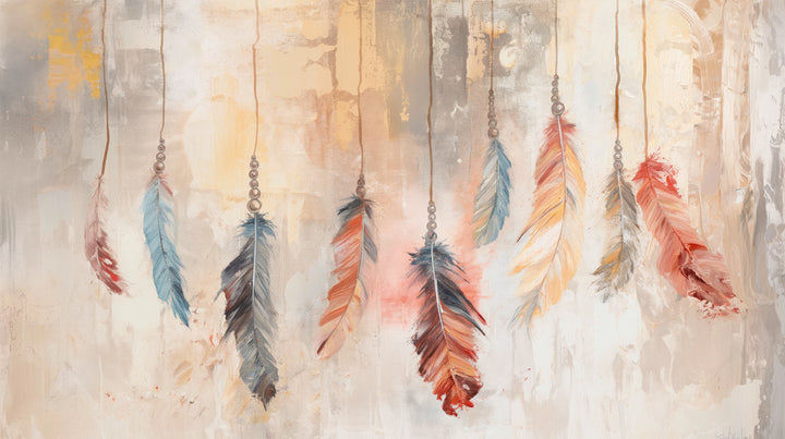 Prezentacja całego wzoru fototapety o nazwie Abstract Feathers