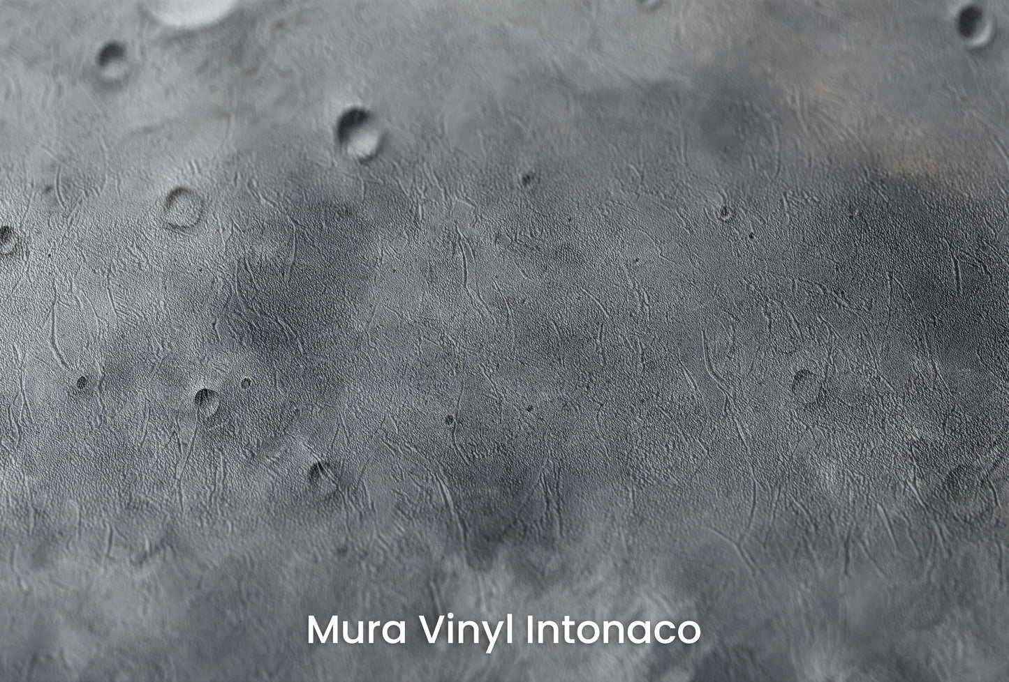 Zbliżenie na artystyczną fototapetę o nazwie Pluto's Mystery na podłożu Mura Vinyl Intonaco - struktura tartego tynku.