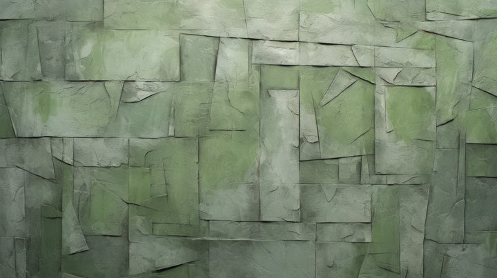 Prezentacja całego wzoru fototapety o nazwie Sage Brushstrokes