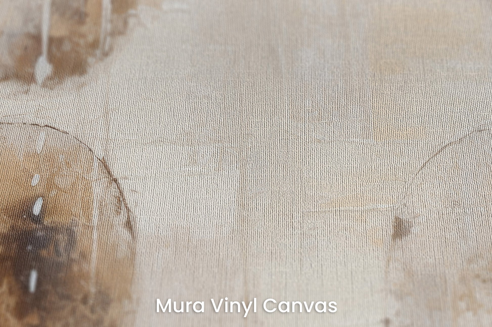 Zbliżenie na artystyczną fototapetę o nazwie ETHEREAL SPHERES #2 na podłożu Mura Vinyl Canvas - faktura naturalnego płótna.