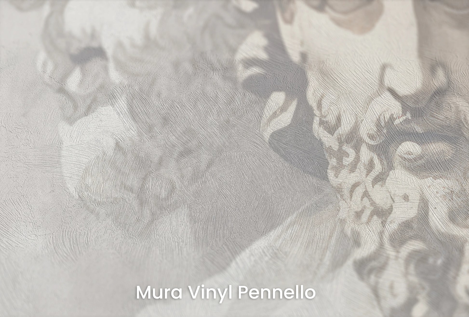 Zbliżenie na artystyczną fototapetę o nazwie Marble Discourse na podłożu Mura Vinyl Pennello - faktura pociągnięć pędzla malarskiego.