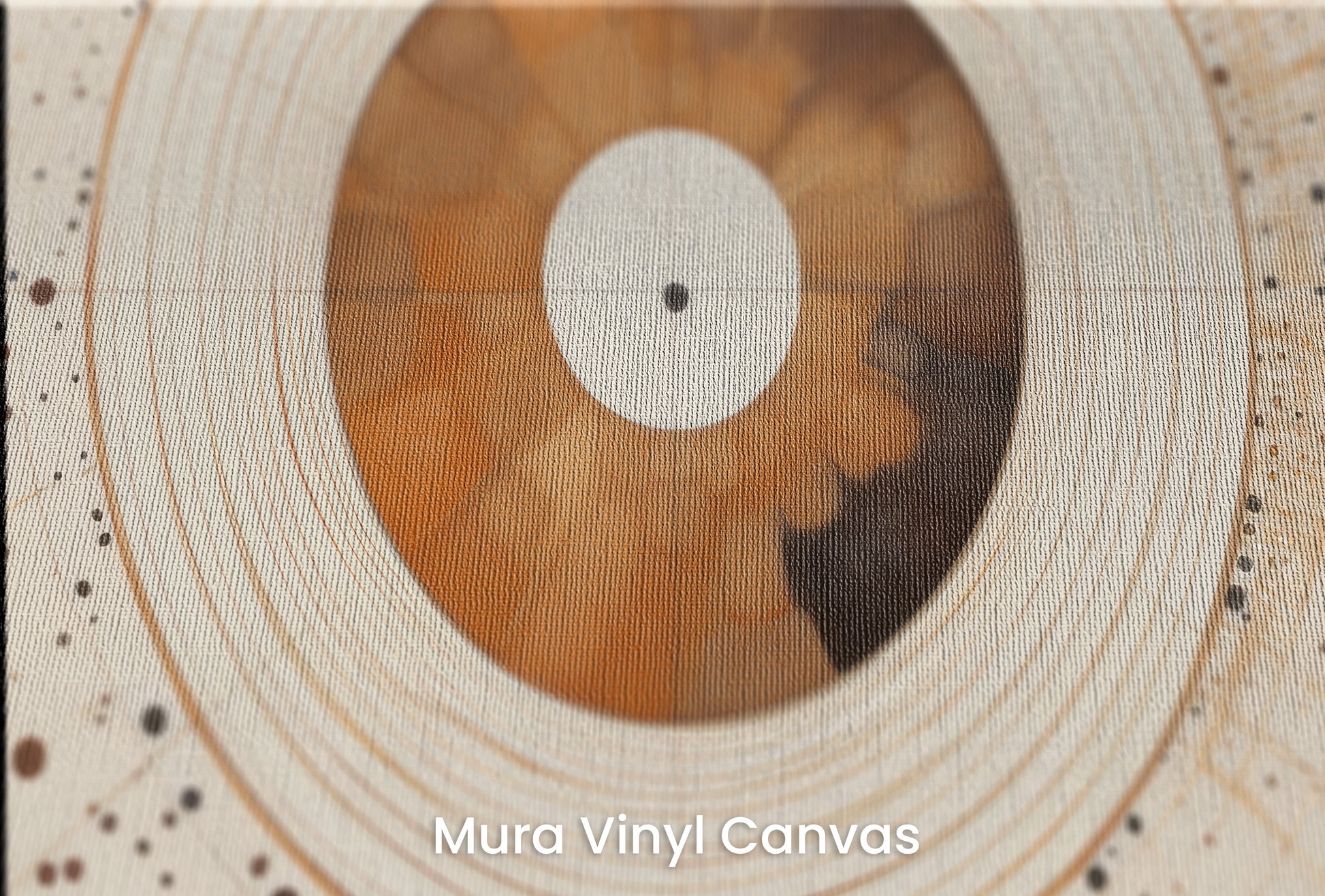 Zbliżenie na artystyczną fototapetę o nazwie SOLAR ECHO IN WARM NEUTRALS na podłożu Mura Vinyl Canvas - faktura naturalnego płótna.