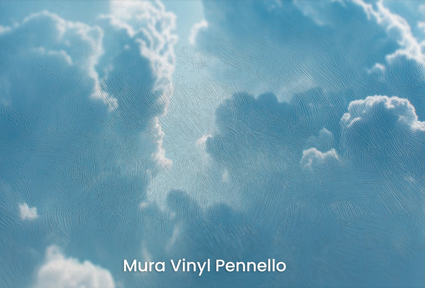 Zbliżenie na artystyczną fototapetę o nazwie Celestial Majesty na podłożu Mura Vinyl Pennello - faktura pociągnięć pędzla malarskiego.