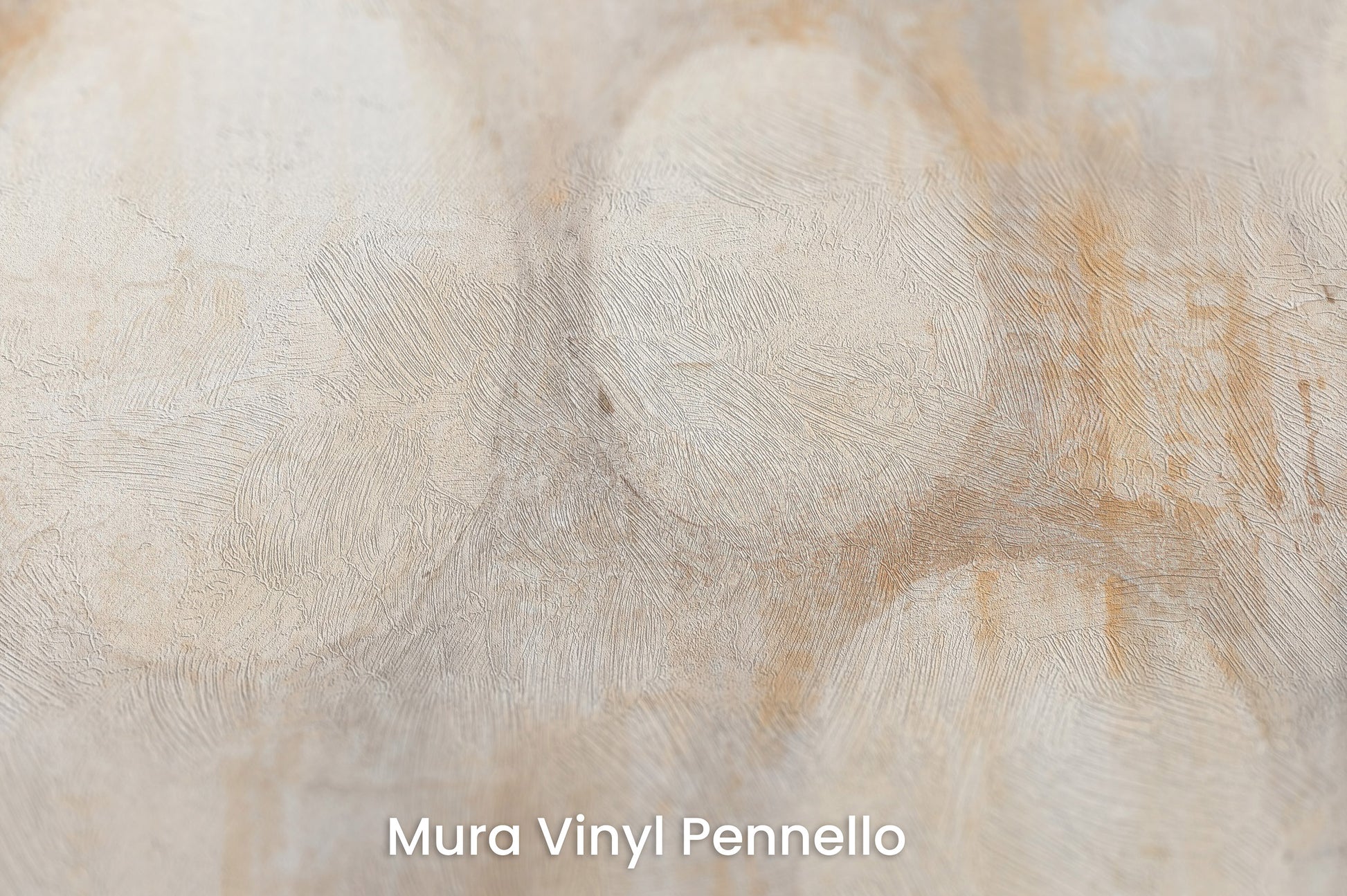 Zbliżenie na artystyczną fototapetę o nazwie TRANQUIL CIRCLES na podłożu Mura Vinyl Pennello - faktura pociągnięć pędzla malarskiego.
